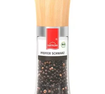 Pfeffermühle mit schwarzem Pfeffer
