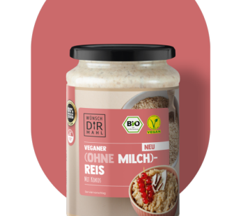 Veganer ohne Milch Reis mit Kokos